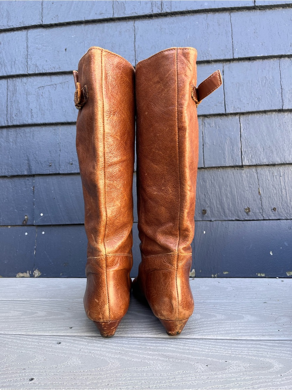 Steve Madden Genuine Tall Leather Boots - Brown - Picture 3 of 8
